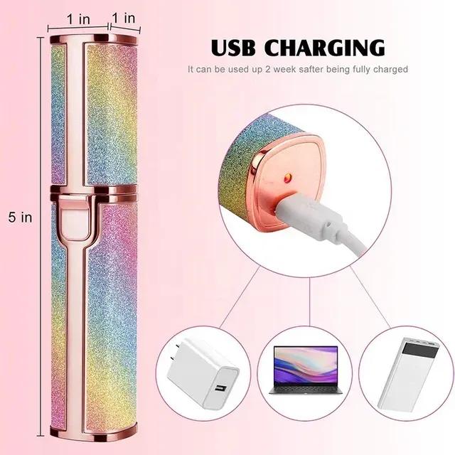 ✨💖 🌸 2-in-1 Rechargeable Eyebrow & Facial Hair Trimmer for Women | USB Charging | Painless Hair Remover 💖✨