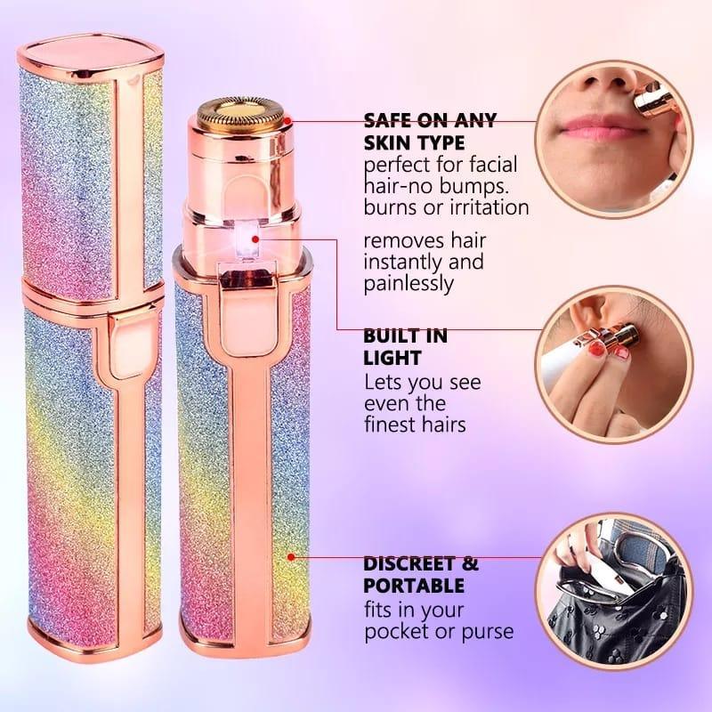 ✨💖 🌸 2-in-1 Rechargeable Eyebrow & Facial Hair Trimmer for Women | USB Charging | Painless Hair Remover 💖✨