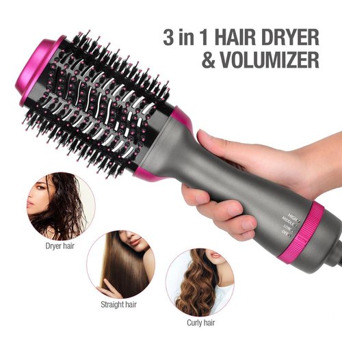 ✨ LuxeGlow™ 3-in-1 Hot Air Styling Brush Pro 💖 Dry • Straighten • Volumize – Salon-Quality Hair Styling at Home